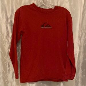 Quiksilver Kids Red Long Sleeve Skate Shirt Youth Size Medium 🔥 YB4